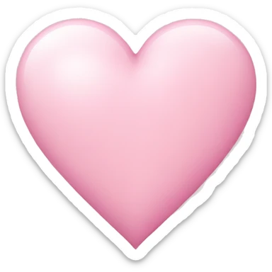 light pink heart  sticker