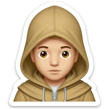 Moreno greñudo con capucha sticker