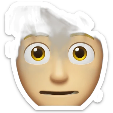 Sanji avec meche qui cache oeil droit et sourcils en vrille vers l'interieur du visage yeux bleux sticker