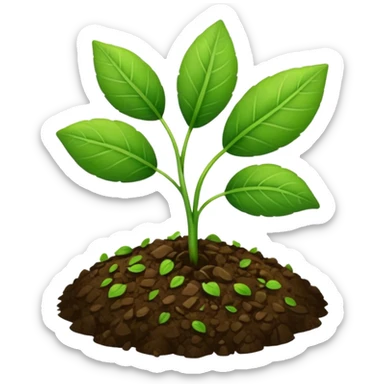 ground with small plant leaf sticker