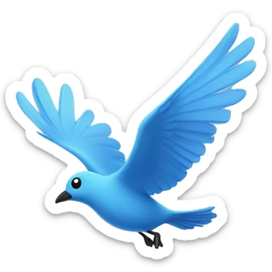 Blue sky with a flying bird sticker