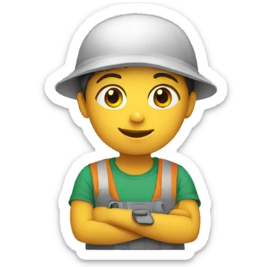 kids working sticker