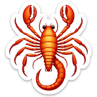 please make Scorpion of red color sticker