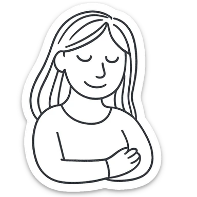 mom, minimal line art, nurturing expression sticker