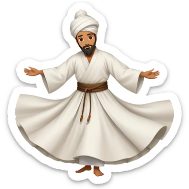 A sufi whirling dervish sticker
