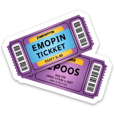 1 movie ticket sticker