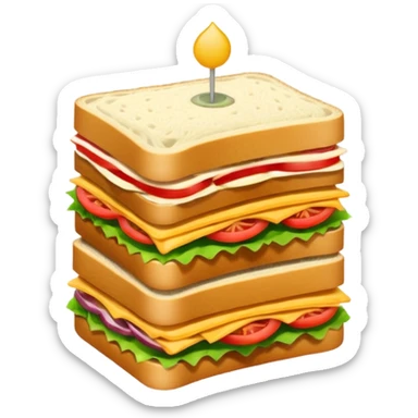 a tall stack of sandwich sticker