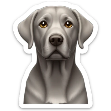 grey labrador sticker