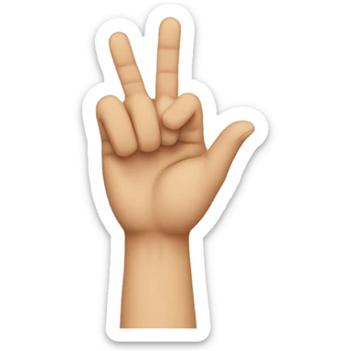 create an emoji, only show the hands no body or face, with two hands one hand is holding up 4 fingers and the fingers are pointed up. The other had is holding up four fingers but they fingers are pointing down. sticker