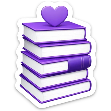 violet 3 books sticker