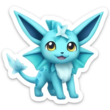 Kawaii Vaporeon-Glaceon-Pokémon full body sticker
