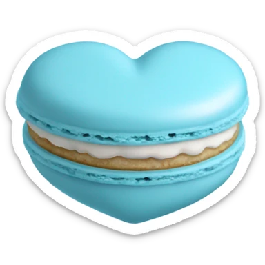 Light blue macaroon in shape of heart 🩵  sticker