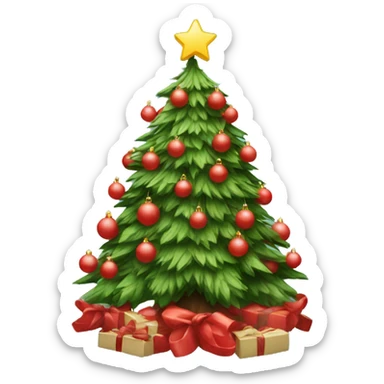 Red Christmas tree  sticker