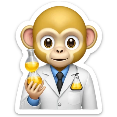 scienist and scienist item with yellow monkey sticker