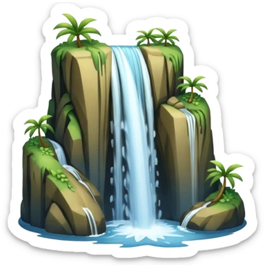 water falls different type natural water sources sticker