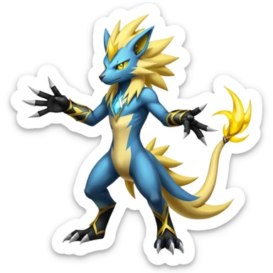 Shiny Epic Badass Manectric-Luxray-Zeraora-hybrid (Full body) sticker