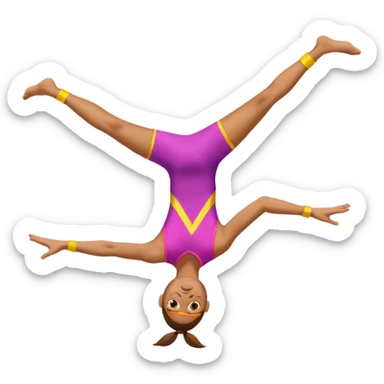 Acrobat – Slim performer mid-flip or balancing on rope sticker