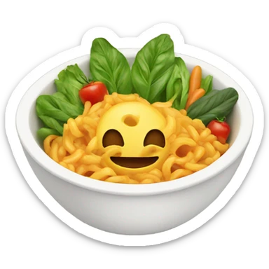 Vegetarian food in a bowl sticker