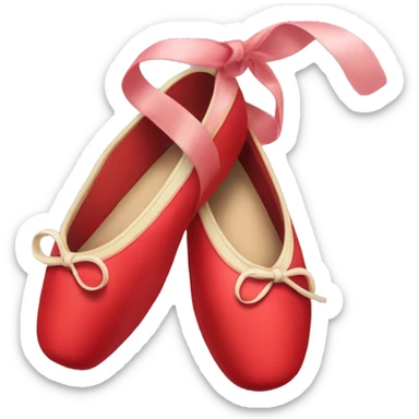 red ballet shoes sticker