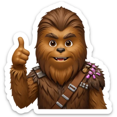 a wookiee giving thumbs up sticker