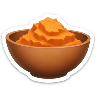 mashed sweet potatoes in a bowl sticker