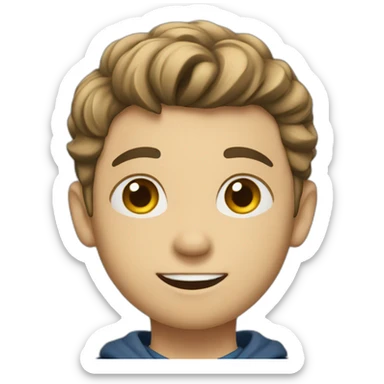 a white boy learning  sticker