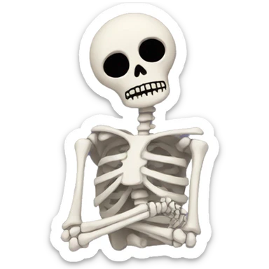 Sad skeleton  sticker