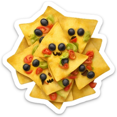 A plate of nachos sticker