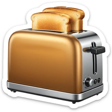 toaster with toast in it sticker