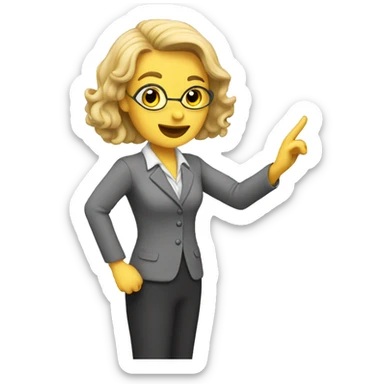 a teacher teaching in a class sticker