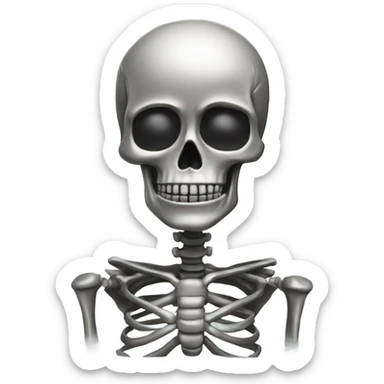 Skeleton made out of metal sticker