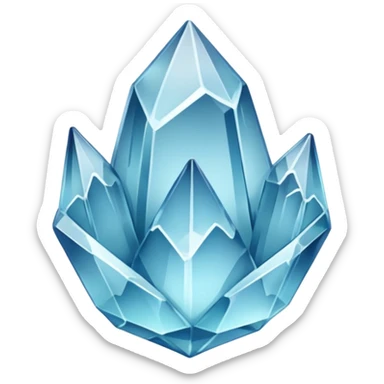 raw glass crystal sticker