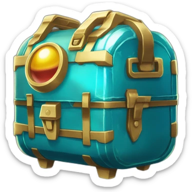 Pokemon Game LootCase Color Cyan Rich Treasure Legendary Epic Pokeballs Pokemons and Pokemon Items Inside this have Shiny Glow sticker