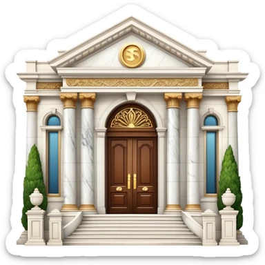 luxury mansion with grand entrance sticker
