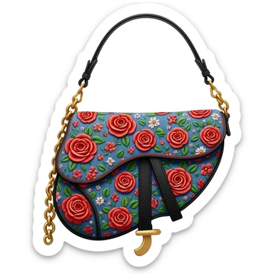 floral dior saddle bag sticker