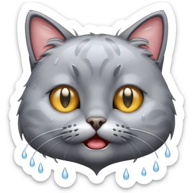 Mach es Make me a crying cat sticker