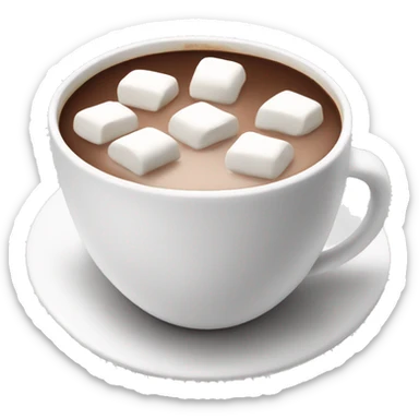 Hot chocolate with marshmallows  sticker