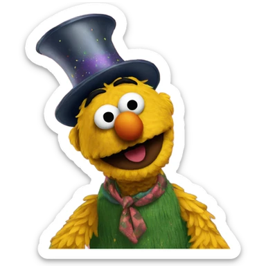 Bert Sesame Street happy new year sticker