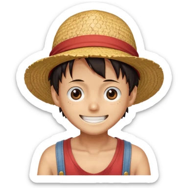 Luffy smiling animie style sticker