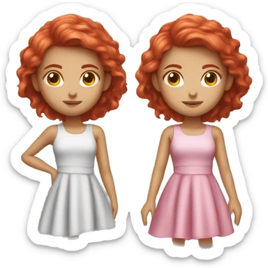 "A beautiful girl with red hair and fair skin, wearing a pink dress, cleaning another dress with a cloth. She is focused on the task and looks determined."






 sticker