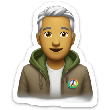 Peace-up-a-town-down sticker