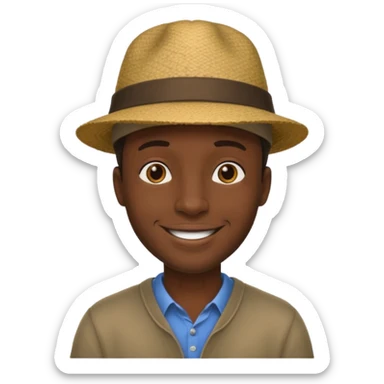 1800's African male sticker