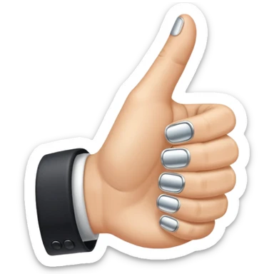 thumb up, ring on the ring finger sticker