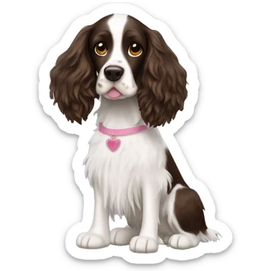 springer spaniel with tutu  sticker