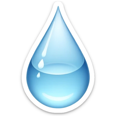 glass of water with droplets, refreshing and clear sticker