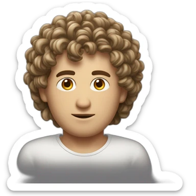 homme au corps énorme, au teint rougeâtreaux cheveux bouclés. Il est aveugle de l’oeil droit et son oeil est semblable à un raisin qui flotte. sticker