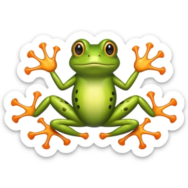 frog legs sticker