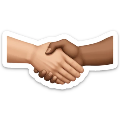 duo hand shake sticker