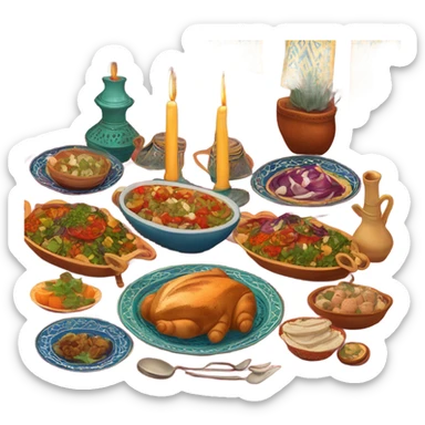 Moroccan Shabbat dinner  sticker