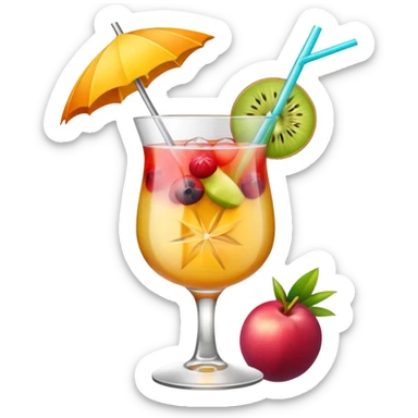 beach coctail drink sticker